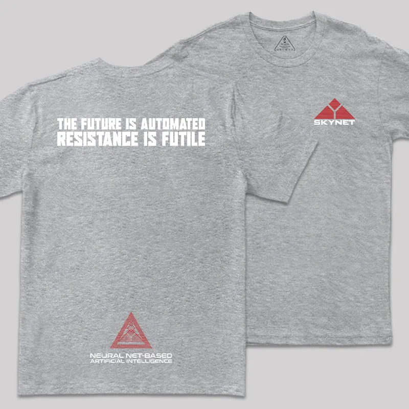 Skynet Front And Back Printing Geek T-Shirt - Image 4