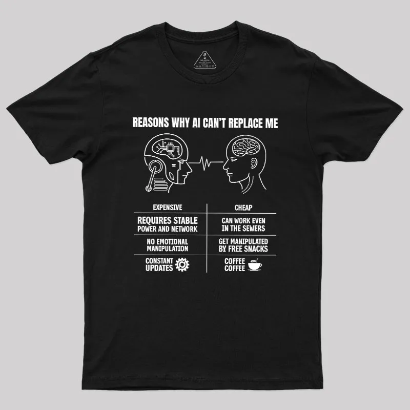 Reasons Why Ai Cant Replace Me Geek T-Shirt