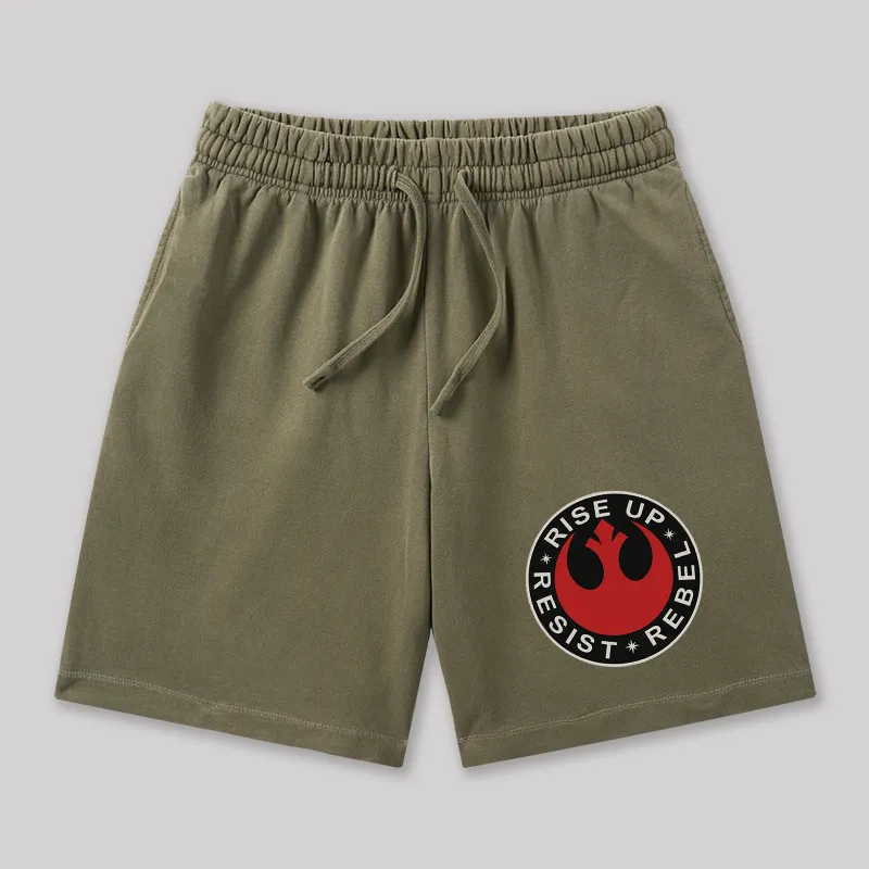 Resist Rebel Rise Up Geeky Washed Shorts - Image 3