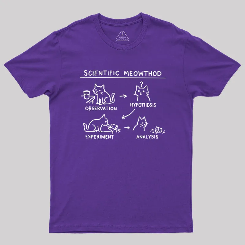 Scientific Meowthod Geek T-Shirt - Image 6
