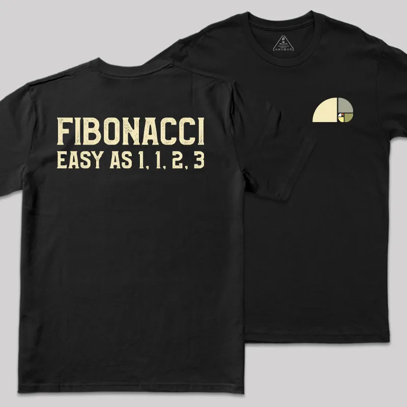 FIBONACCI Front and Back Printed Geek T-Shirt