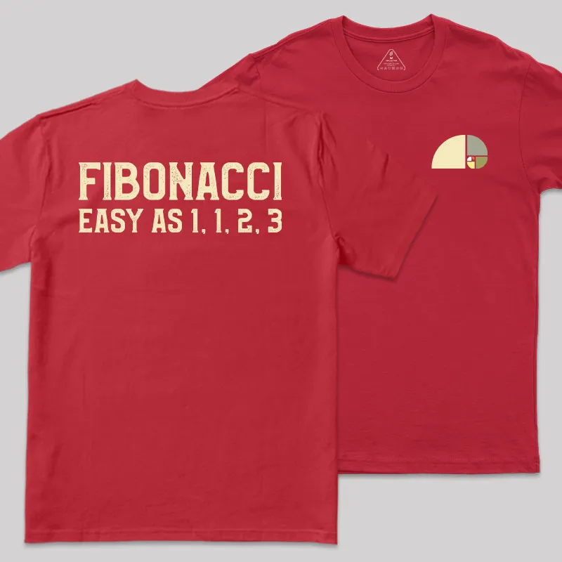 FIBONACCI Front and Back Printed Geek T-Shirt - Image 7