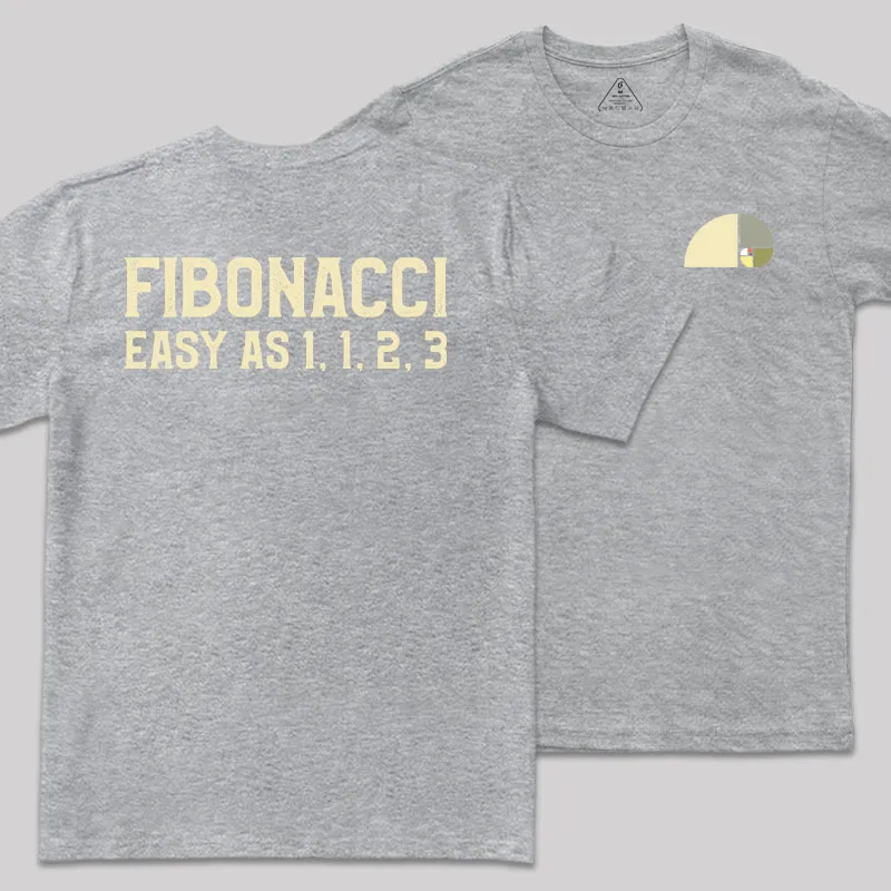 FIBONACCI Front and Back Printed Geek T-Shirt - Image 4