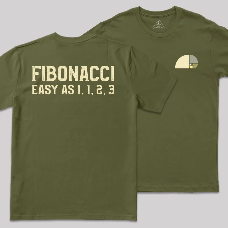 FIBONACCI Front and Back Printed Geek T-Shirt - Image 3