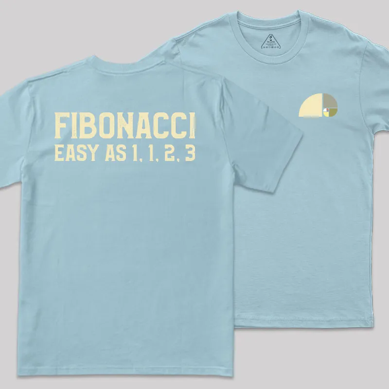 FIBONACCI Front and Back Printed Geek T-Shirt - Image 9