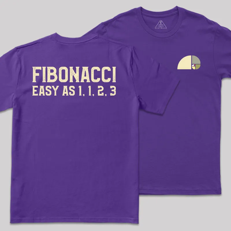 FIBONACCI Front and Back Printed Geek T-Shirt - Image 8
