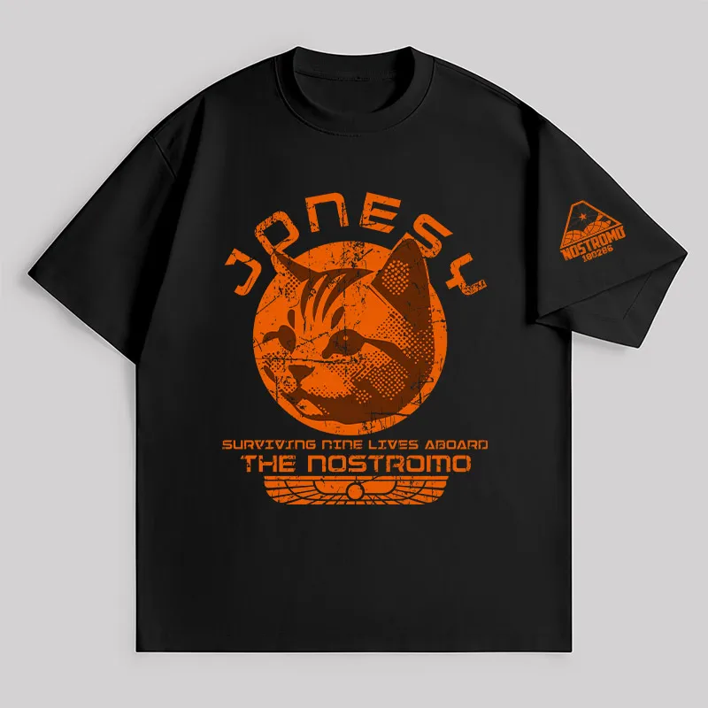 Alternative view of Jonesy Surviving Nine Lives Aboard The Nostromo Unisex Oversized T-shirt