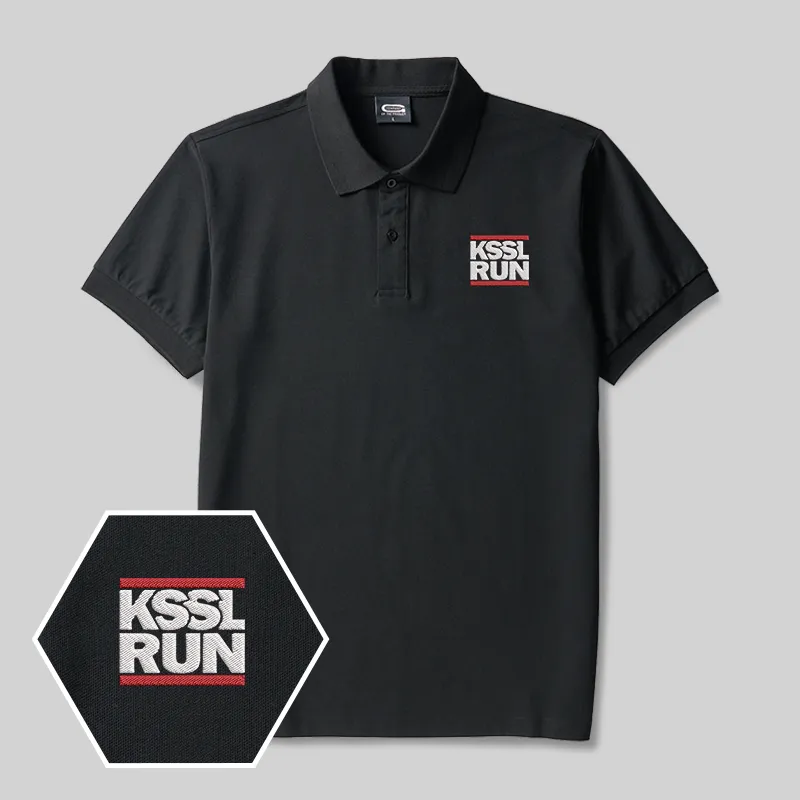 KSSL RUN Geek Embroidered Polo Shirts