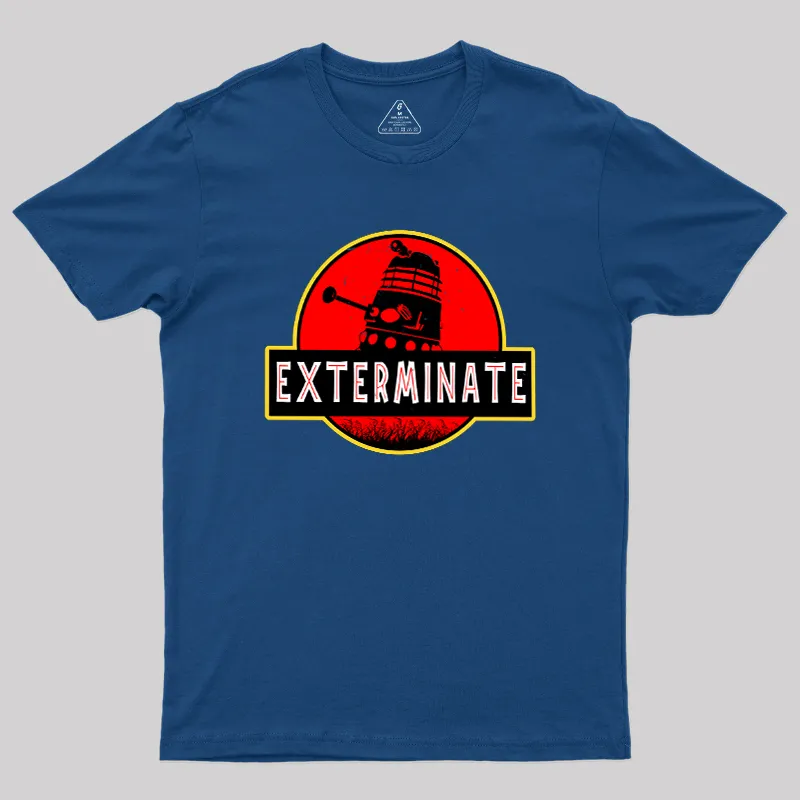 Alternative view of Darlek Exterminate Jurassic Park Dr Who Geek T-Shirt