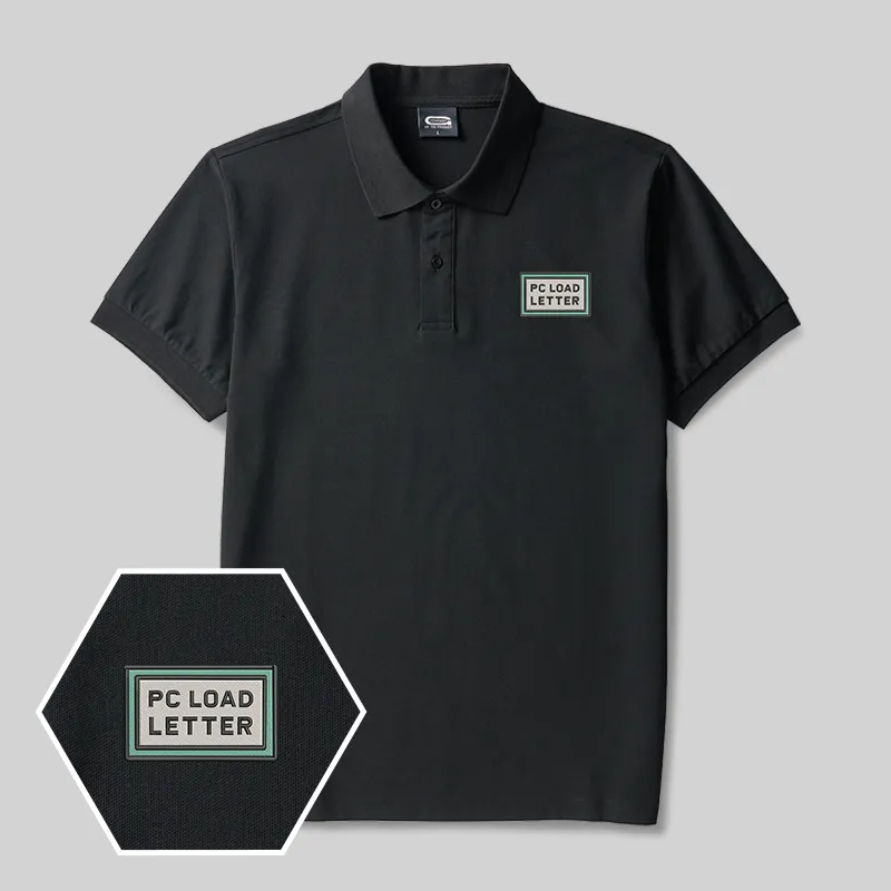 Alternative view of PC LOAD LETTER Geek Embroidered Polo Shirts