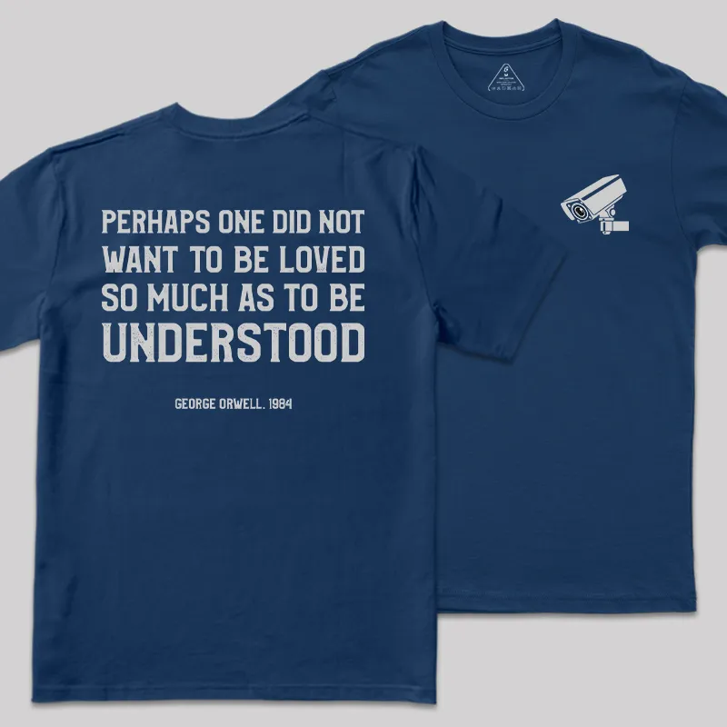Alternative view of George Orwell Quote Front and Back Printed Geek T-Shirt