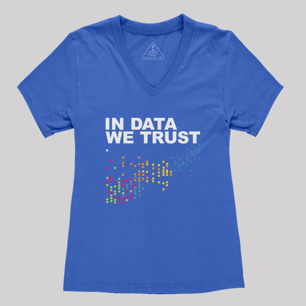 In Big Data We Trust Geek Women's V-Neck T-shirt - Image 3