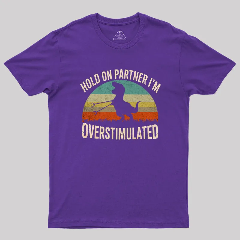 Hold On, I'm Overstimulated Geek T-Shirt - Image 5