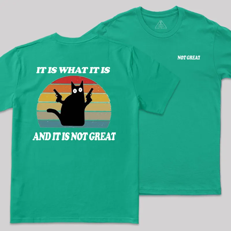 Not Great Front and Back Printed Geek T-Shirt - Image 10