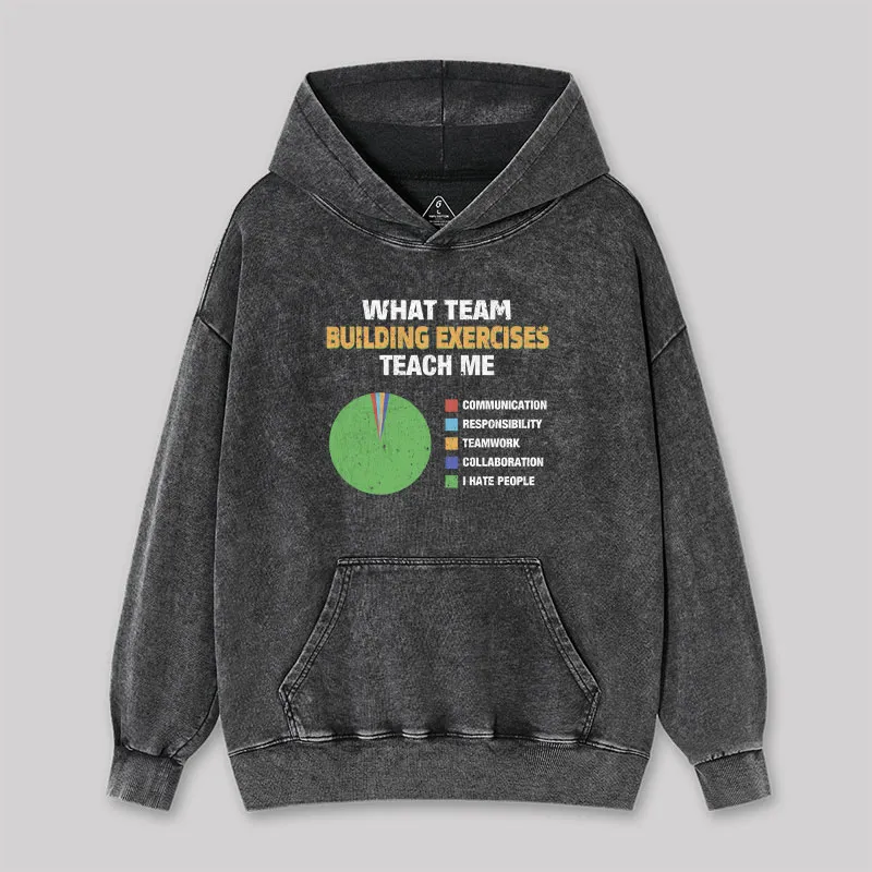 What Team Building Exercises Teach Me Washed Hoodie