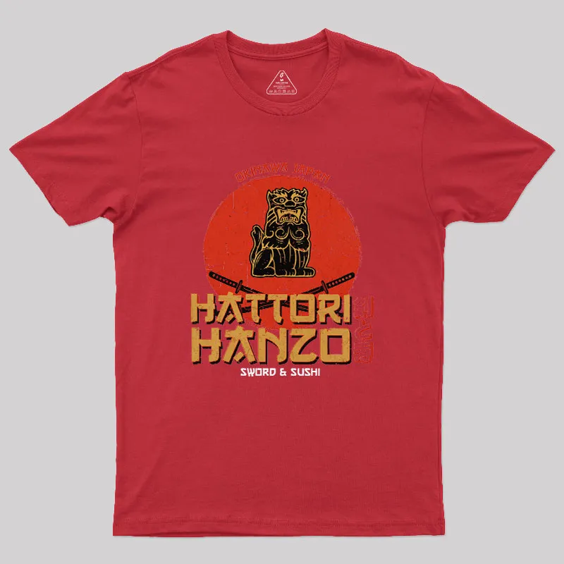 Hattori Hanzo Sword & Sushi Geek T-Shirt - Image 5
