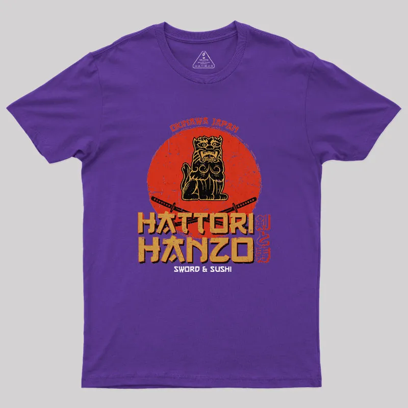 Hattori Hanzo Sword & Sushi Geek T-Shirt - Image 6