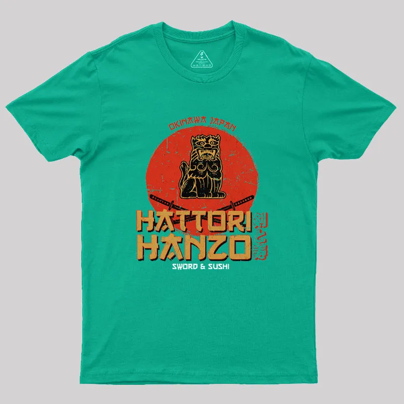 Hattori Hanzo Sword & Sushi Geek T-Shirt - Image 9