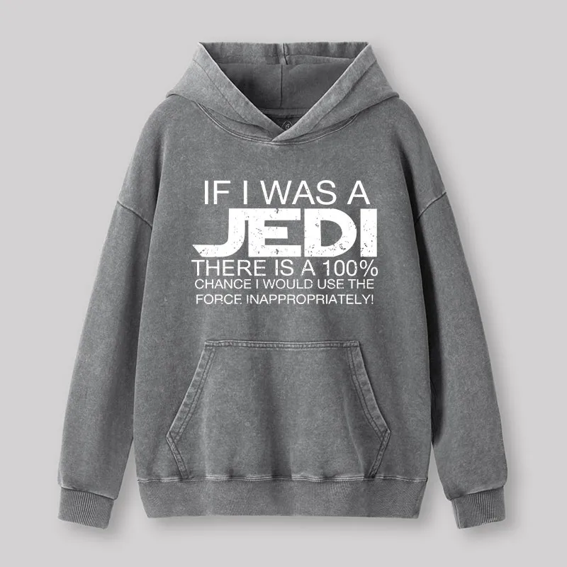 Alternative view of Use The Force Inappropriately Geek Washed Hoodie