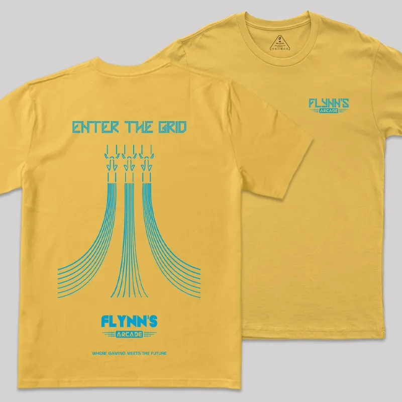 Enter The Grid Front and Back Printed Geek T-Shirt - Image 6