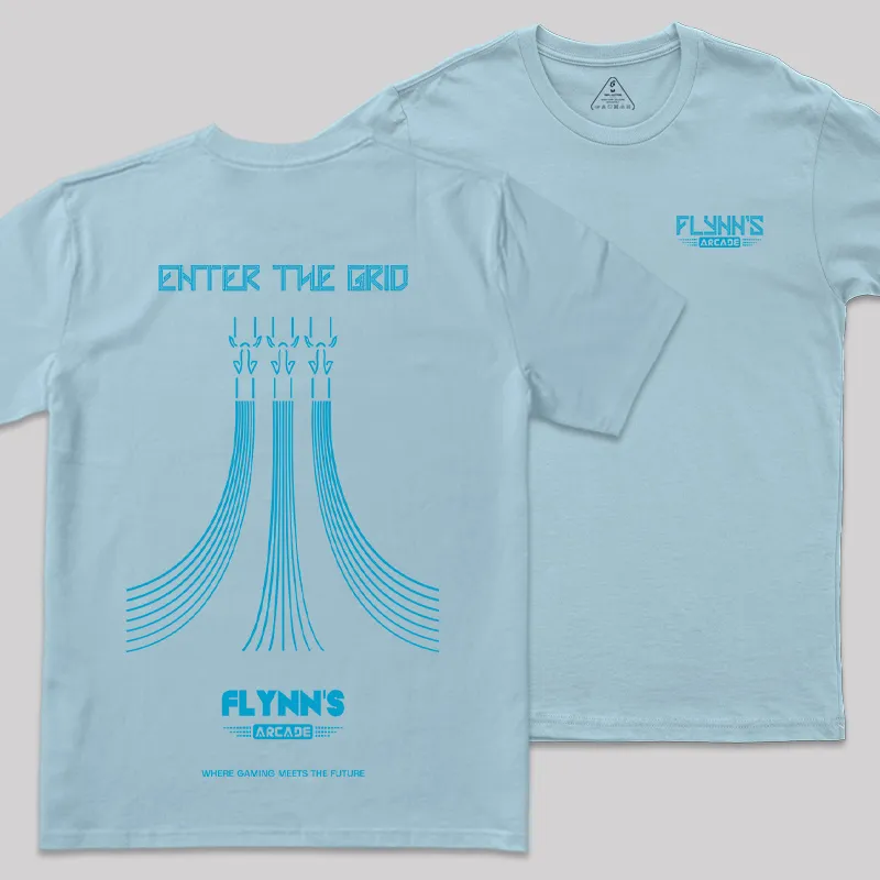 Enter The Grid Front and Back Printed Geek T-Shirt - Image 9