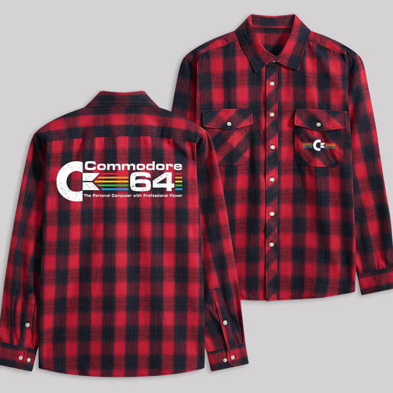 Commodore 64 Plaid Flannel Shirt - Image 3