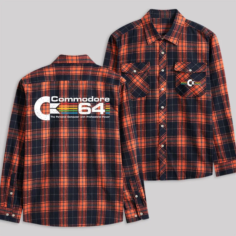 Commodore 64 Plaid Flannel Shirt - Image 5