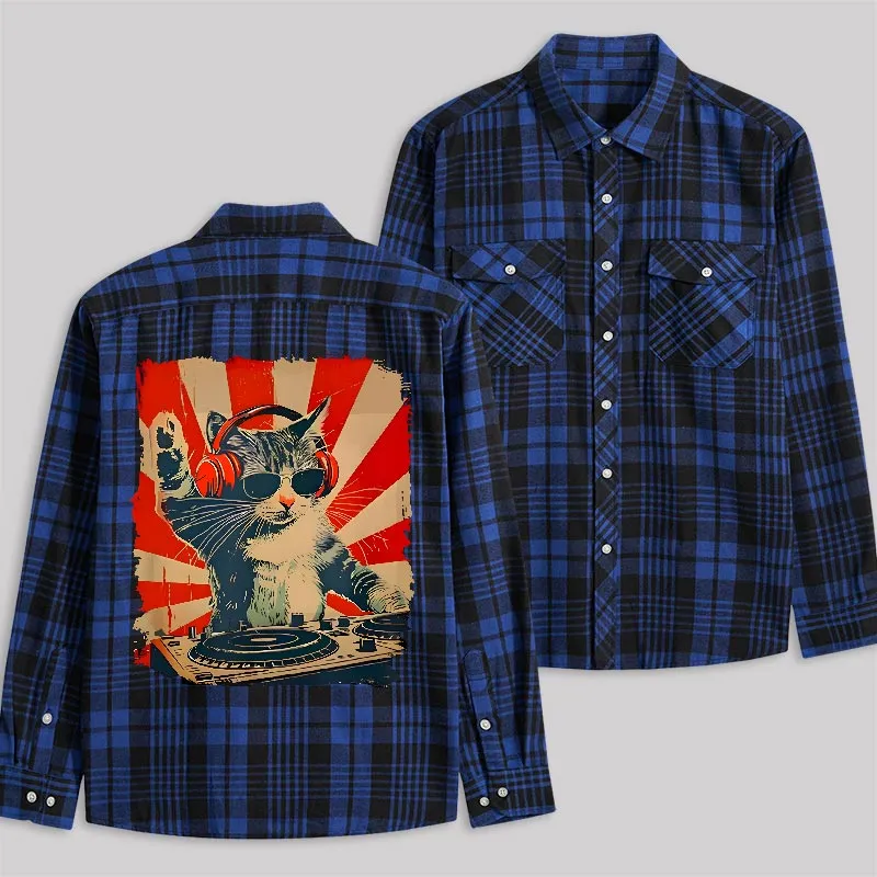DJ Catnip Revolution Plaid Flannel Shirt - Image 2