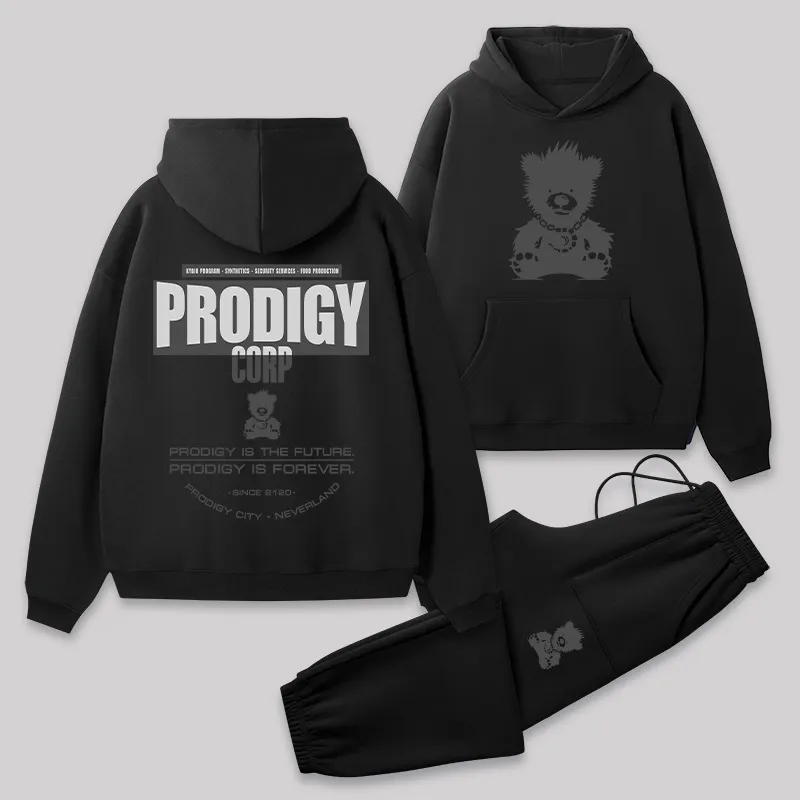 Prodigy Corp Front and Back Printed Geek Fleece Hoodie Set - Image 2