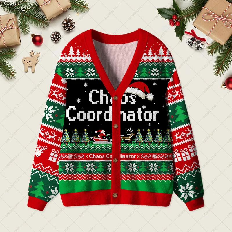 Chaos Coordinator Geek Ugly Cardigan Sweaters