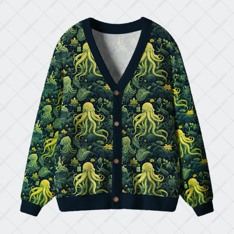 Cthulhu Geek Ugly Cardigan Sweaters