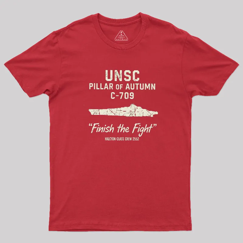 UNSC PILLAR OF AUTUMN C-709 Geek T-Shirt - Image 5