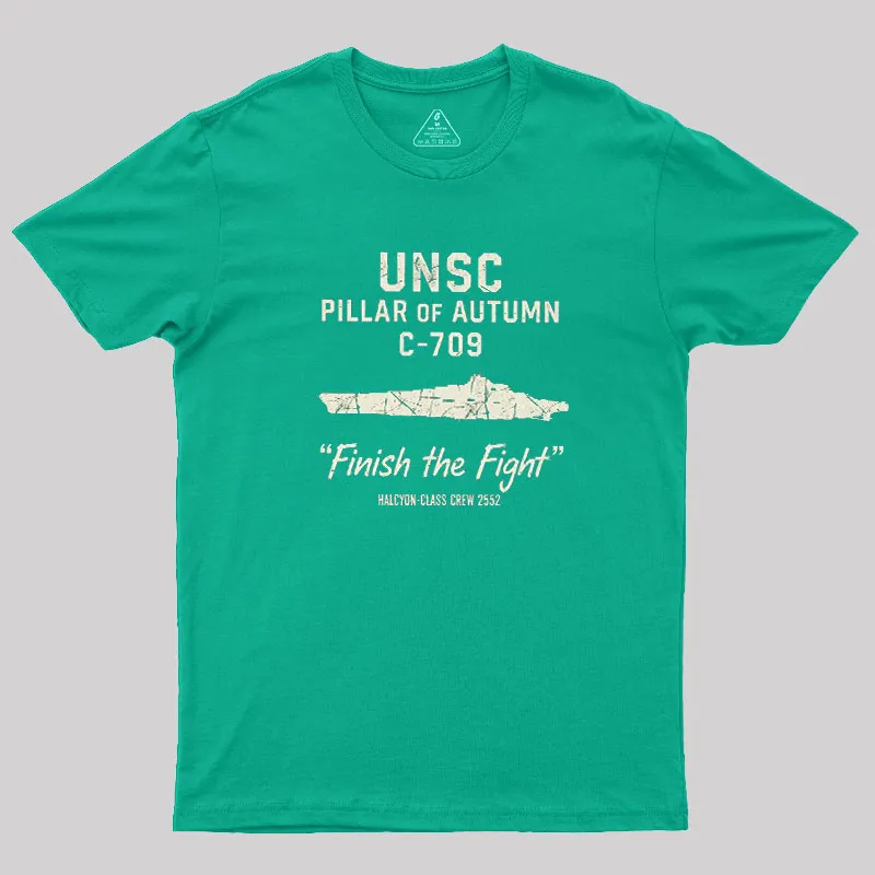 UNSC PILLAR OF AUTUMN C-709 Geek T-Shirt - Image 9
