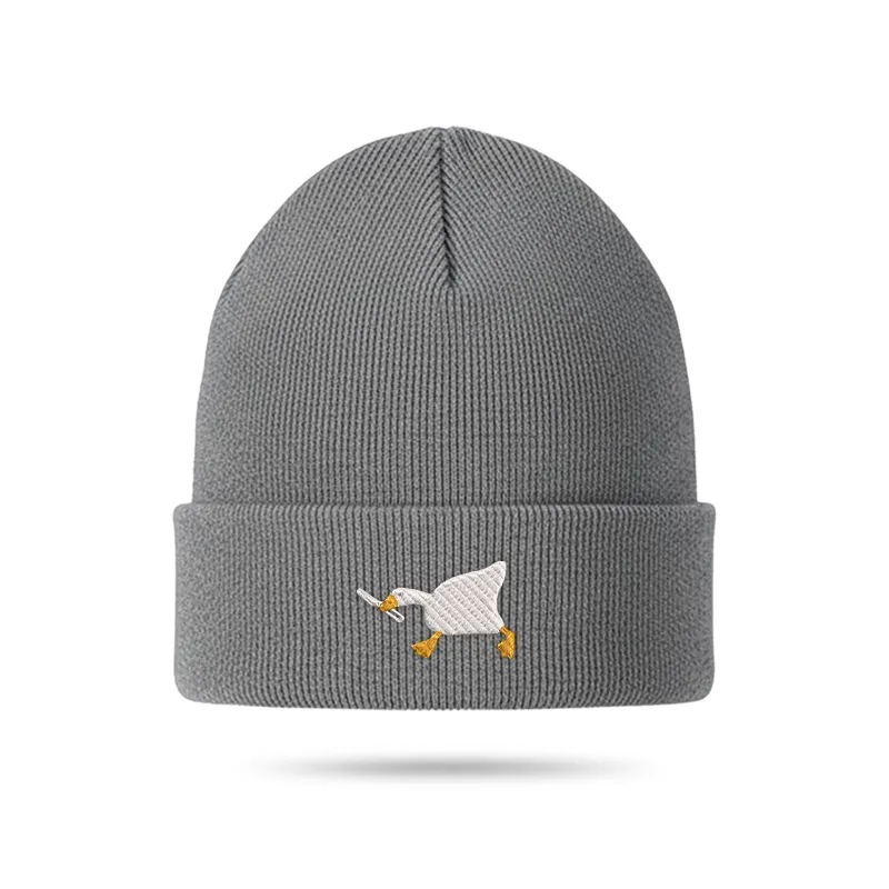 Alternative view of Knife Goose Geek Embroidered Beanie