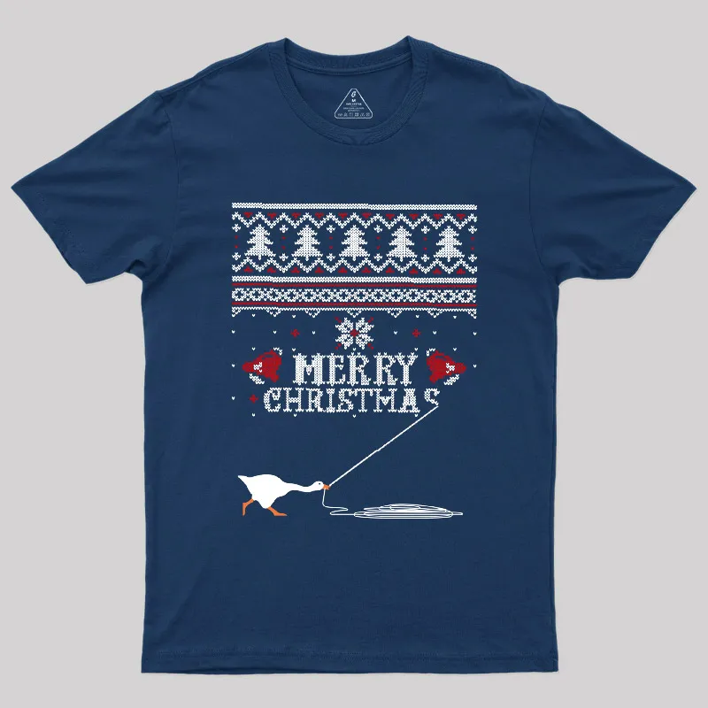 Merry Honked Christmas Funny Honk Goose T-Shirt - Image 2