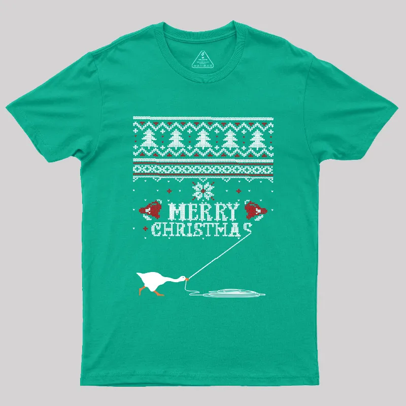Merry Honked Christmas Funny Honk Goose T-Shirt - Image 5