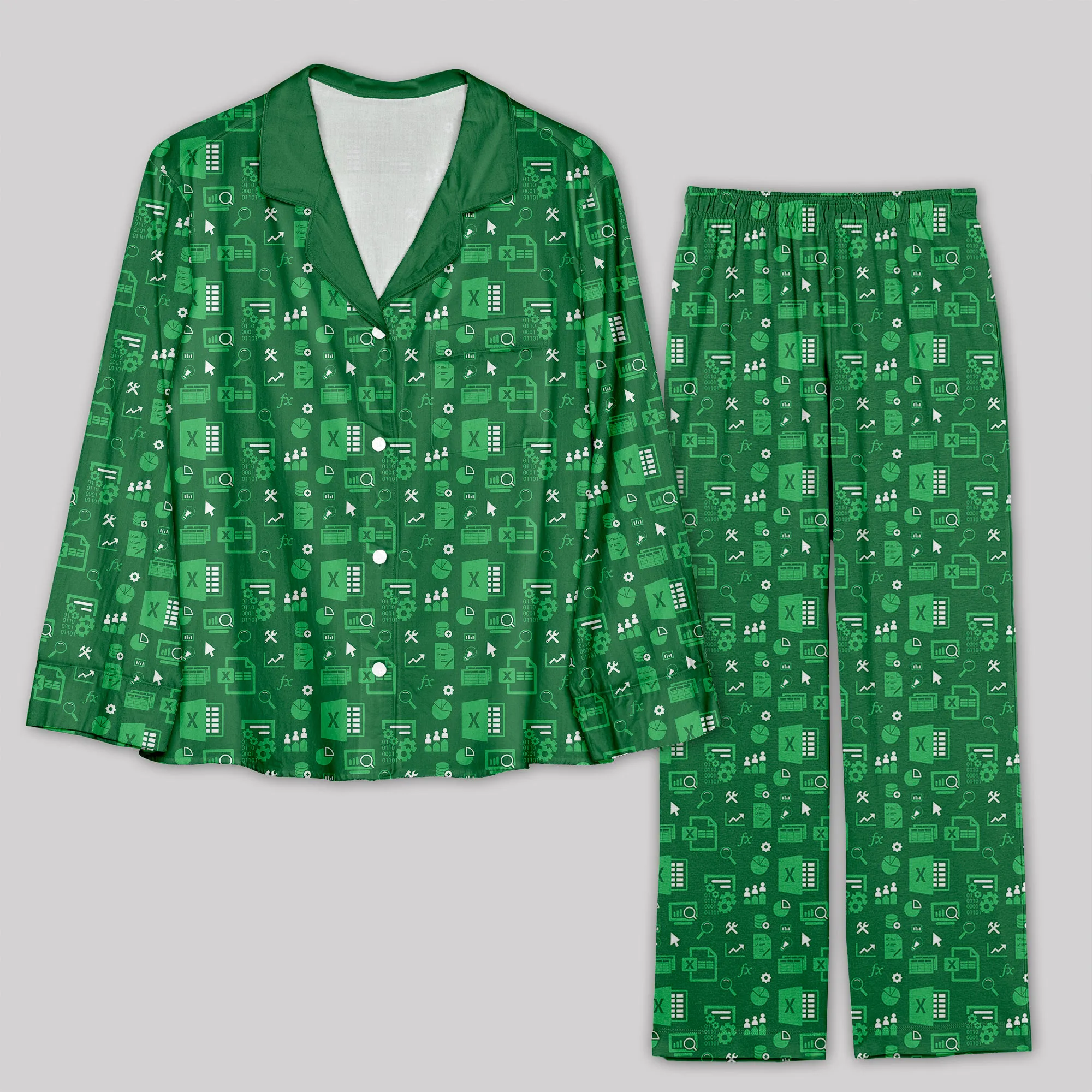 Spreadsheet Chic Pajama Sets
