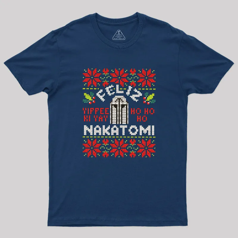 Alternative view of Feliz Nakatomi Sweater Geek T-Shirt
