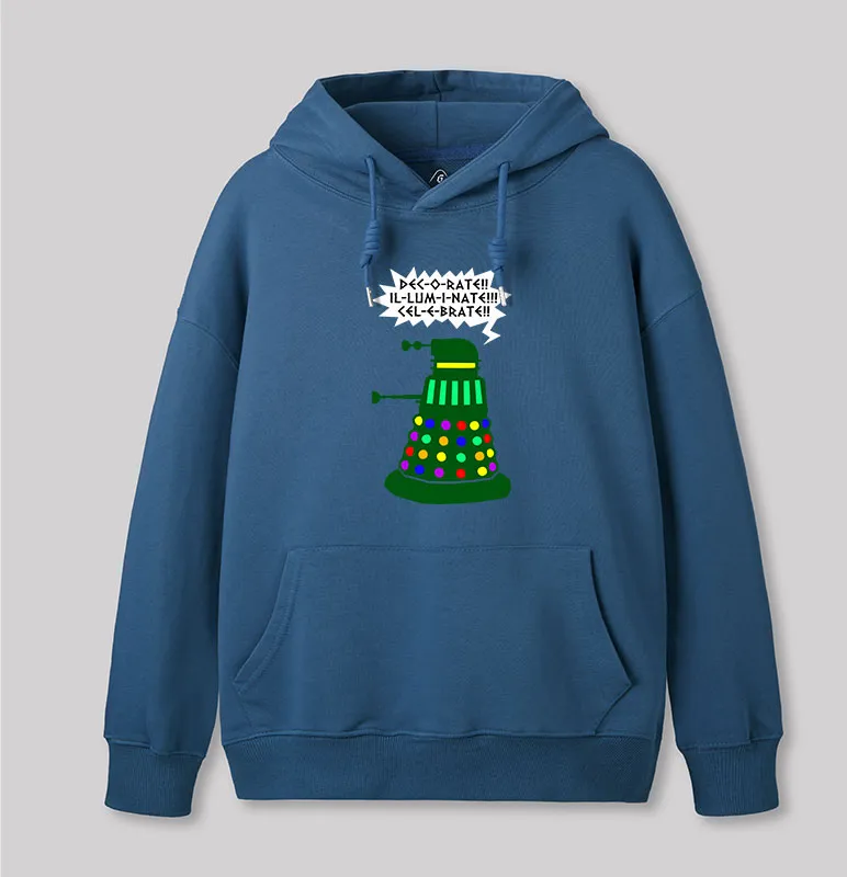 Alternative view of Holiday Dalek Geek Hoodie