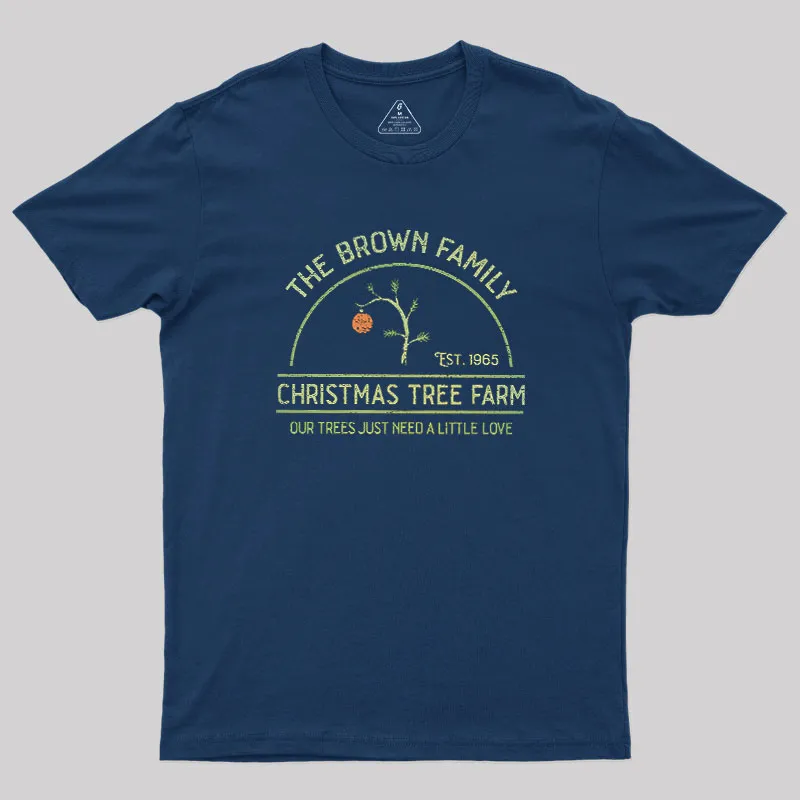 Vintage Christmas Tree Farm Geek T-Shirt - Image 2