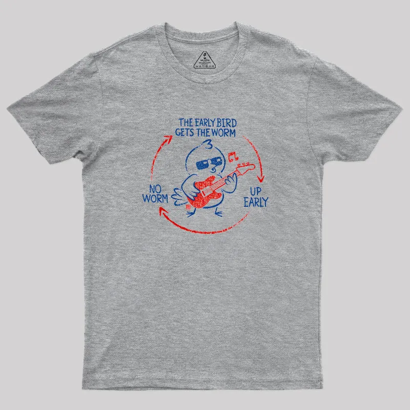 The Early Bird Gets The Worm Geek T-Shirt - Image 2