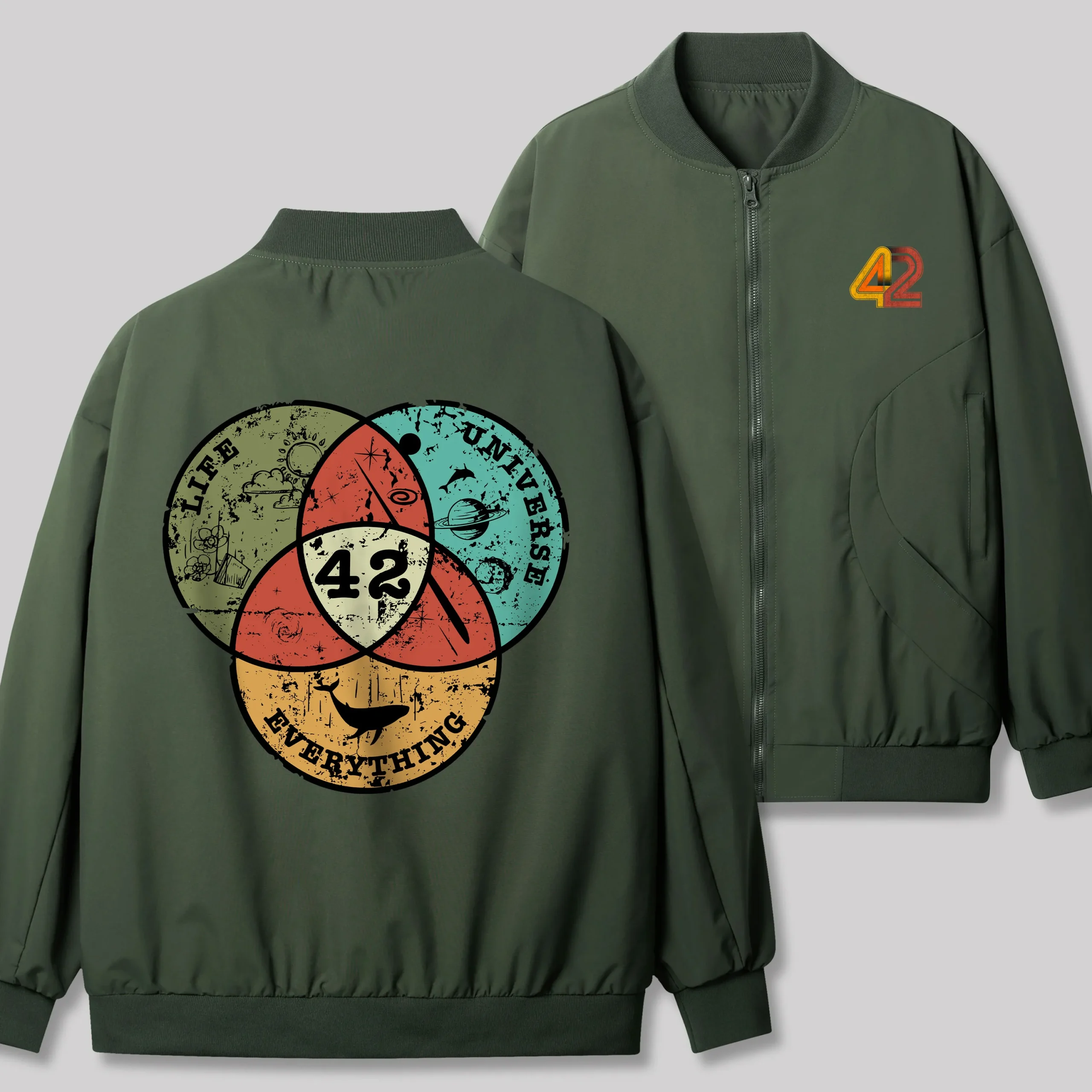 Life, the Universe & Everything Geek Classic Bomber Jacket