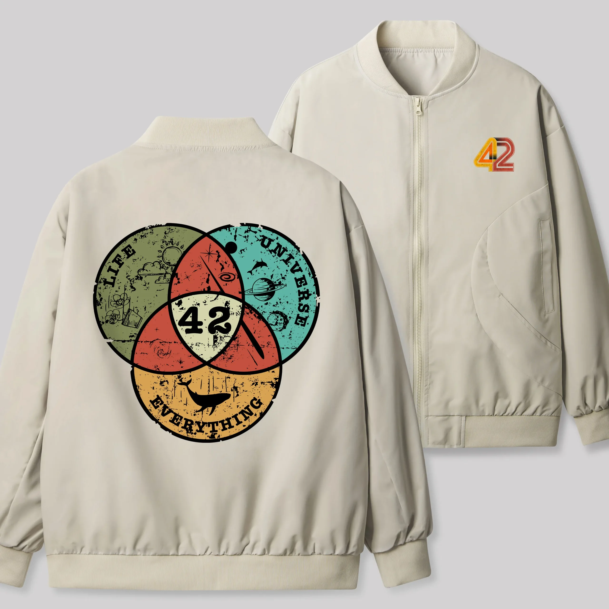 Life, the Universe & Everything Geek Classic Bomber Jacket - Image 2