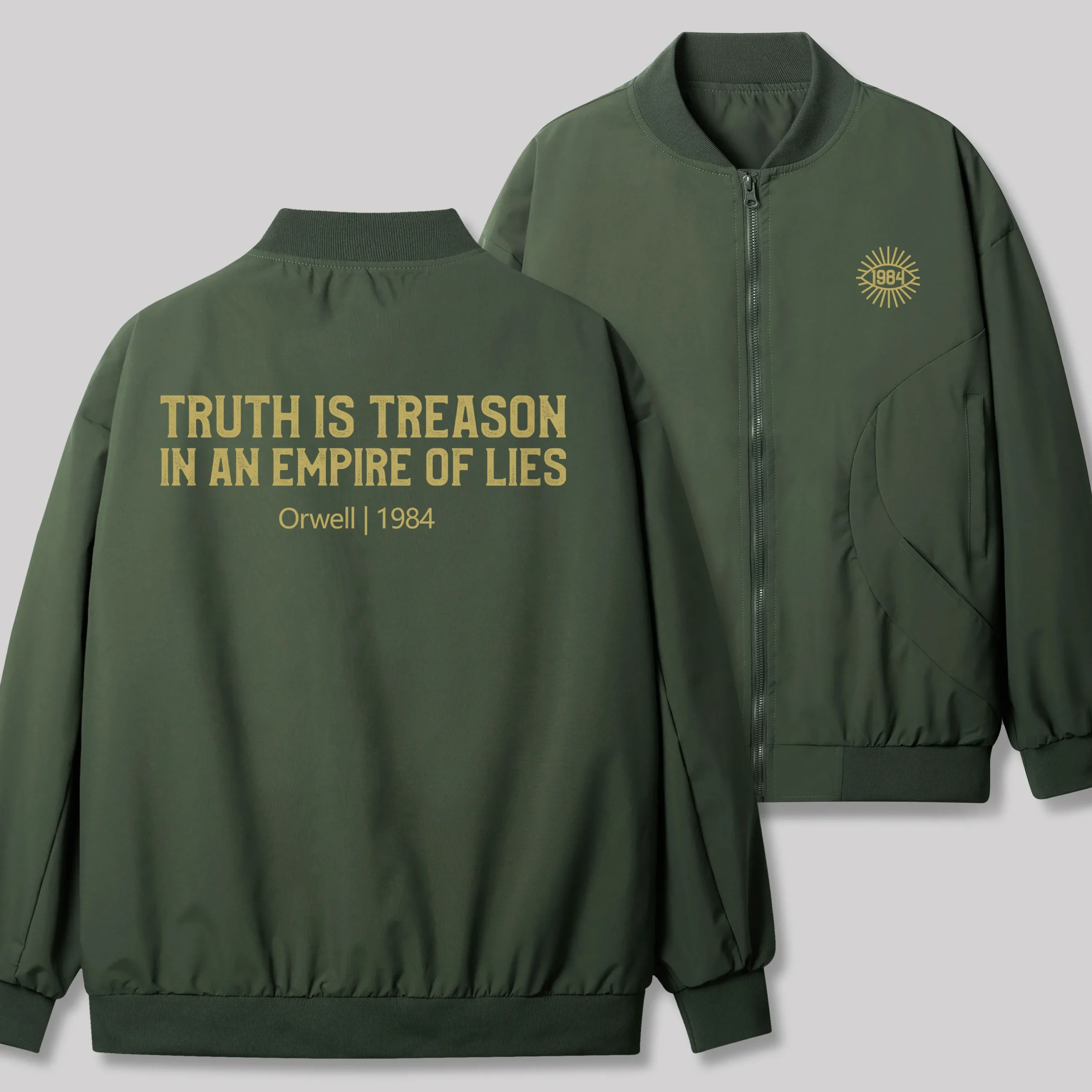 1984 Orwell Geek Classic Bomber Jacket - Image 2