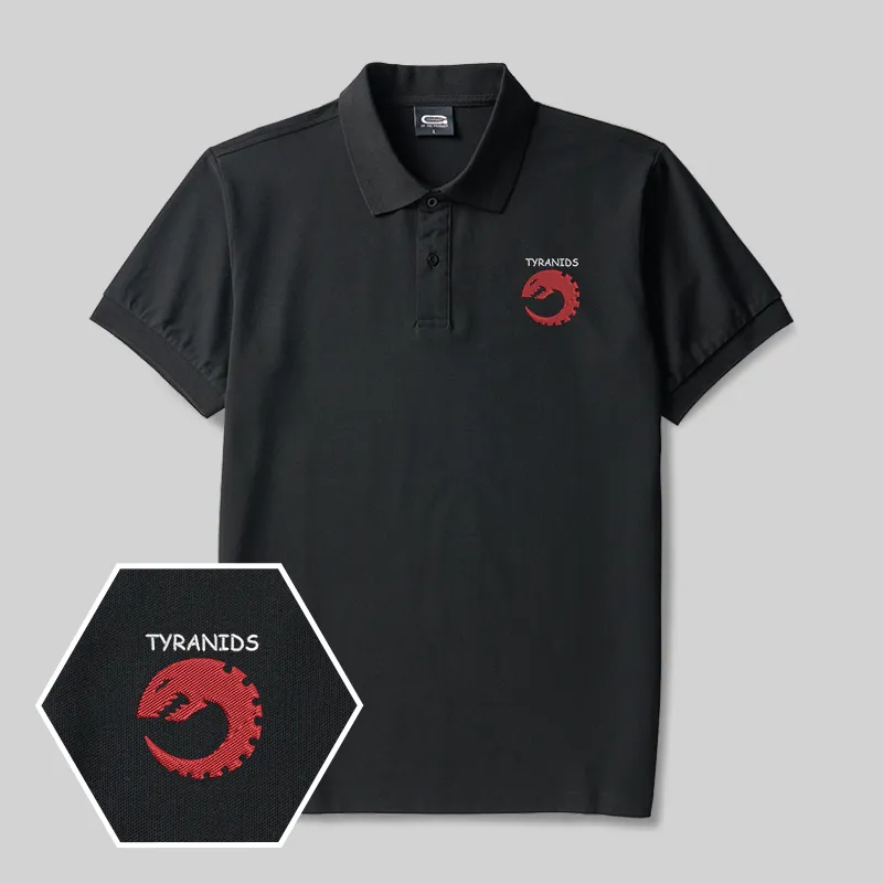 The Tyranids Geek Embroidered Polo Shirts
