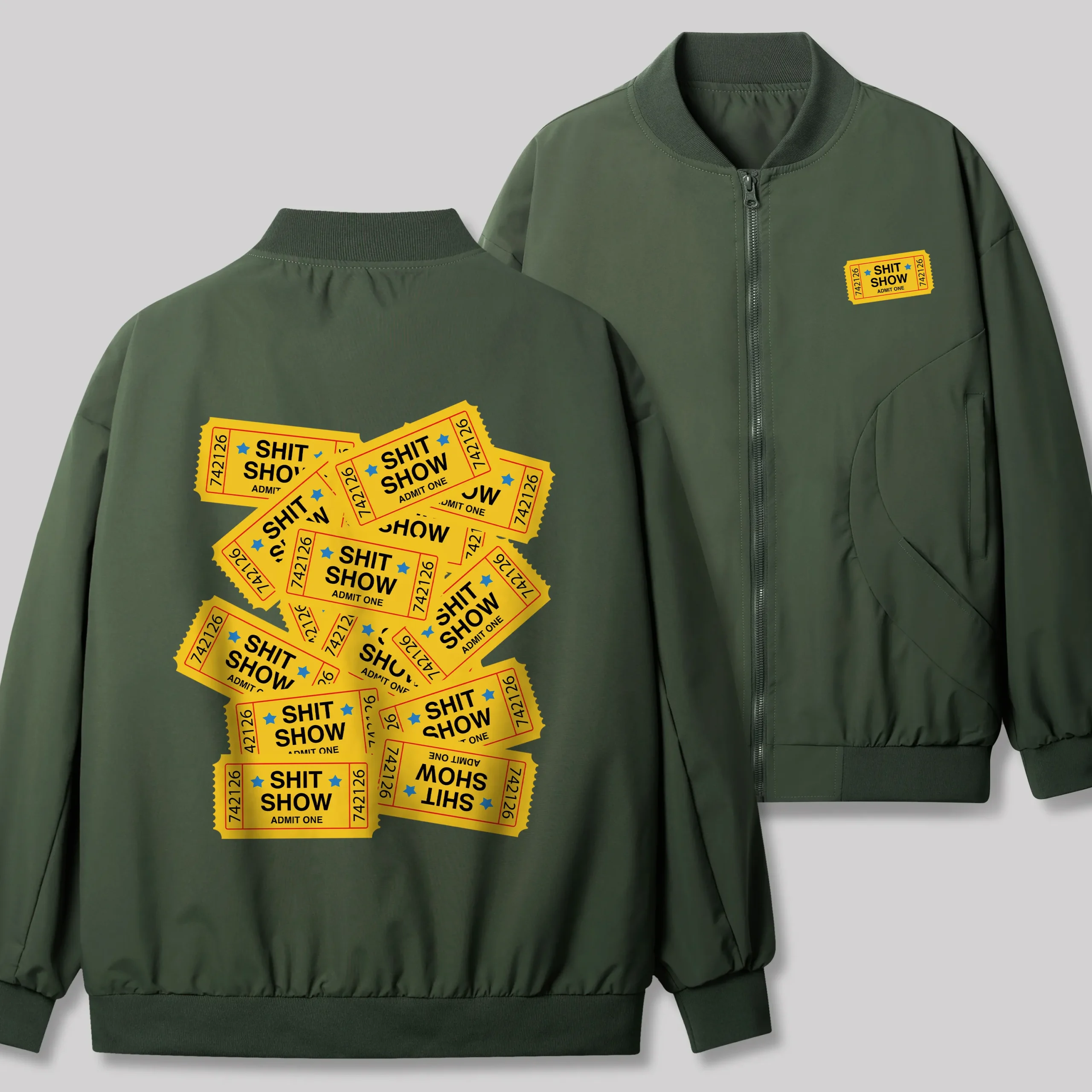 Alternative view of Shit Show Geek Classic Bomber Jacket