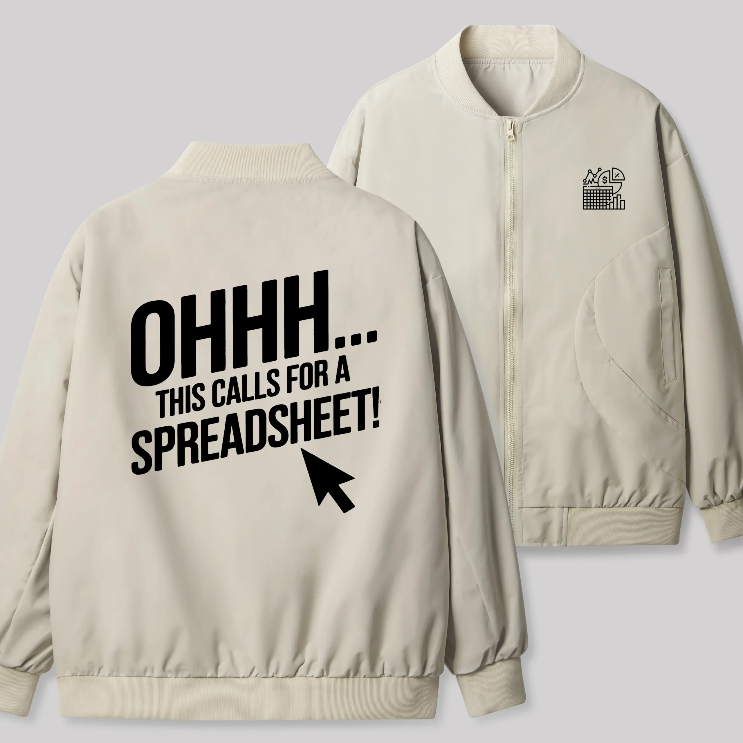 Ohhh This Calls For A Spreadsheet Geek Classic Bomber Jacket - Image 3