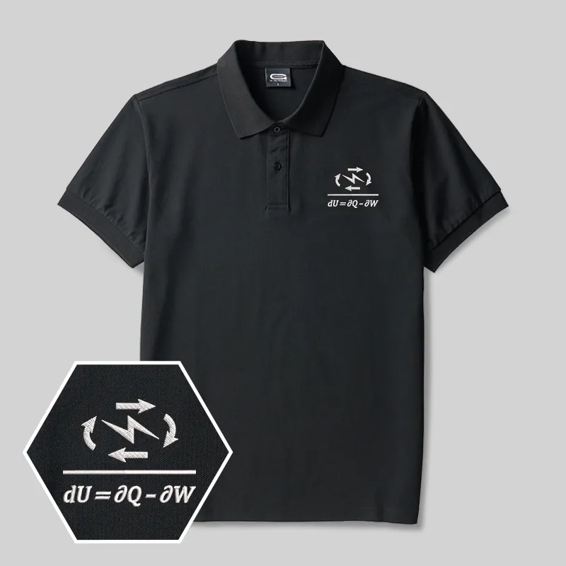 Thermodynamics Geek Embroidered Polo Shirts