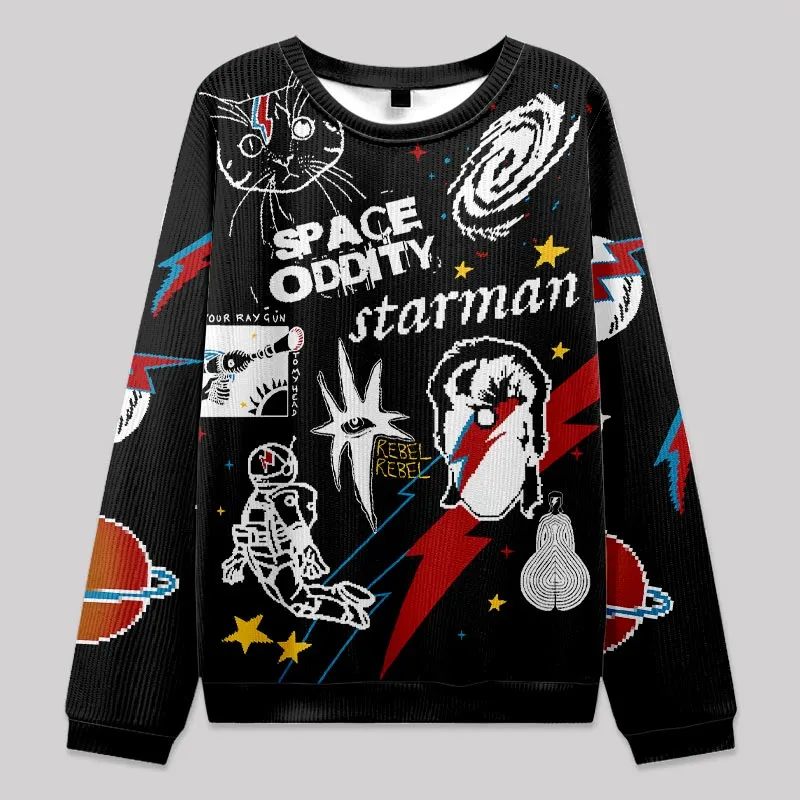 Space Starman Fuzzy Fleece Sweatshirt