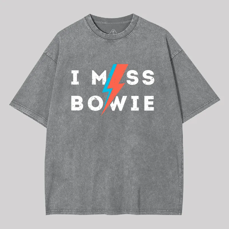 I Miss Bowie Geek Washed T-shirt - Image 8